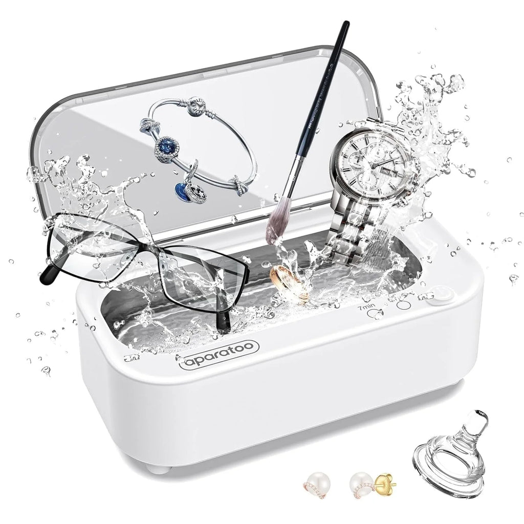 Ultrasonic Jewelry Cleaner, Professional Ultrasonic Cleaning Machine for Jewelry Eyeglasses Watches Rings Dentures Mouth Guards Pacifiers